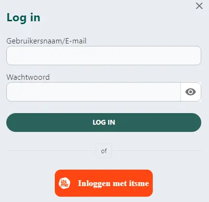 Inloggedeelte – toegang tot spelersaccount